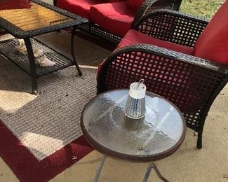 Outdoor patio small round table.  (3)