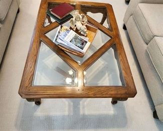 Coffee Table with Glass Inserts