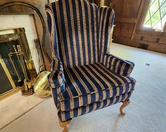 Velvet Wing Back Chairs (pair available)