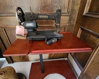 Vintage White Rotary Sewing Machine