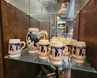 Bavarian Style Stein and Mugs