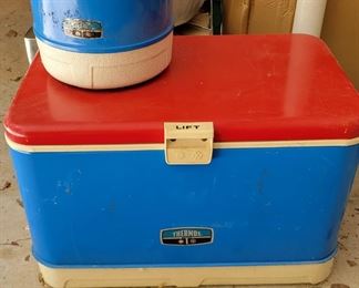 Vintage Cooler and Thermos