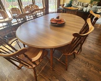Vintage Table with Windsor Style Chairs