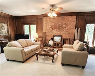 Neutral Sofa and Loveseat