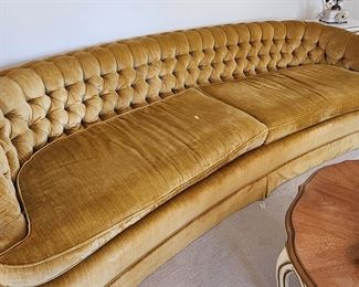 Vintage Velvet Tufted Sofa