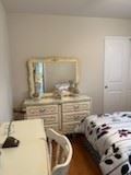 French Provincial Bedroom set includes: 1 Dresser with Attached Mirror 1 Night Stand & 2 Twin Headboards We also have 2 sets of Serta Twin Mattress & Box Springs Sold separately