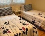 French Provincial Bedroom set includes: 1 Dresser with Attached Mirror 1 Night Stand & 2 Twin Headboards