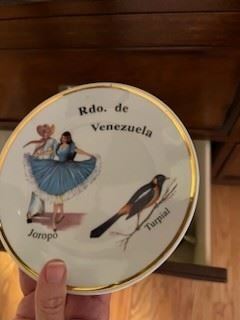 Rdo. de Venezuela Porcelanas Gold Rimmed Plate  