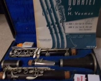 Vintage wooden clarinet