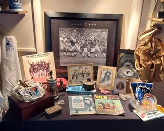 Chicago Bears and WLS radio memorabilia 