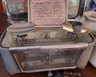 Antique pharmacy scale 