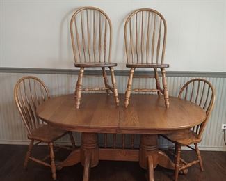 Oak Dining table and chairs 