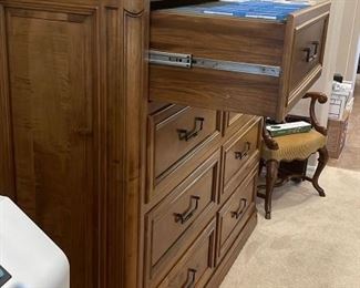 Office furtniture:
Eight large filing drawers
Custom built filing cabinet crafted for an elegant home.