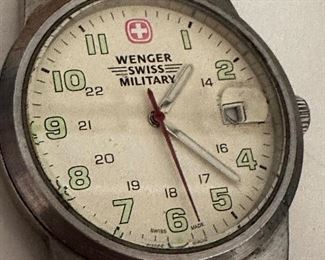 Wegner Swiss Military Watch Date, needs battery BIN $60