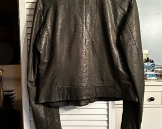 Boston Proper Gray Leather Jacket size 12 BIN $50