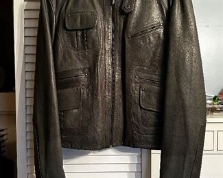 Boston Proper Gray Leather Jacket size 12 BIN $50