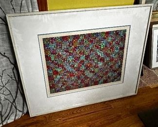 Tony Bechara Framed Geometric Abstract Signed Numbered Print. We have two of these. BIN $400 each 42x35