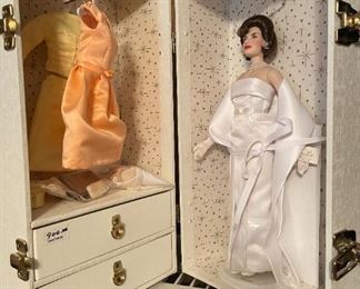 Jackie and her wardrobe box