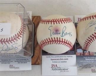 Autographed Baseballs: Roger Clemens - Ernie Banks - Billy Williams