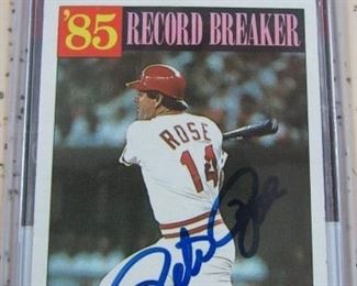 1985 Topps Pete Rose Autographed Card