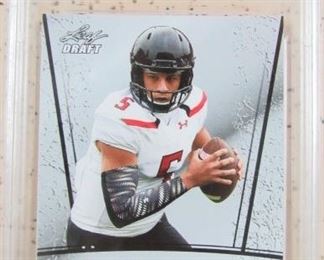 2017 Leaf Draft Pat Mahomes Rookie Card