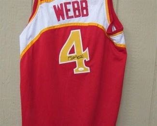 Spud Webb Autographed Jersey