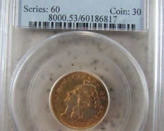PCGS AU53 1878 Gold $3.00 Coin