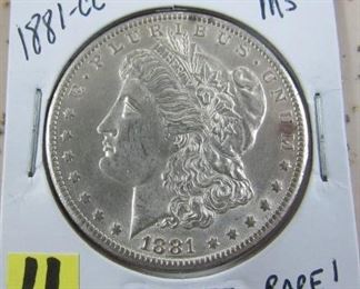 Rare 1881 Carson City Silver Dollar