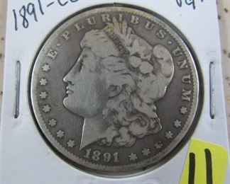 1891 Carson City Silver Dollar
