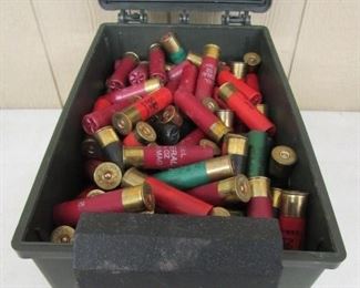 Ammo Box Full of 12 Gauge Shotgun Shells