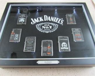 Jack Daniel's Collectors Lighters in Lighted Display