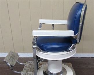 1920's Porcelain Barber Chair Made by Theo-A-Koch