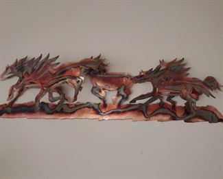 Metal art approx 3.5' wide