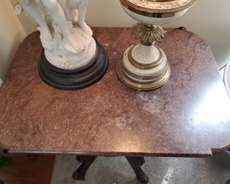 Marble top Victorian table