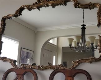 Ornate framed 6' mirror