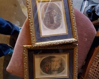 Prints are framed and approx 10"x12"