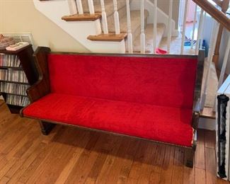 #4	Church Pew w/red velvet - 5'	 $175.00 
