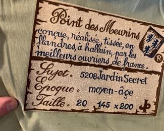 #3	Tapestry of Royal Court w/instruments - 78x57 - w/hanger - you remove	 $125.00 
