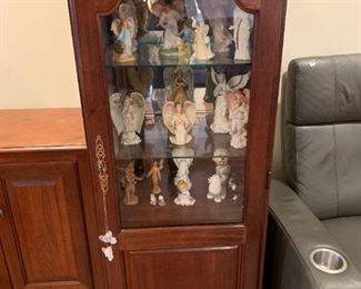 #6	Display Cabinet  w/1 door w/2 glass shelves & 1 wooden Shelf - 21x19x58	 $75.00 
