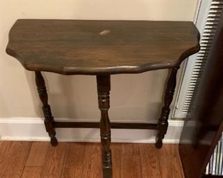 #9	Half-Moon Table - as is finish - 21x10x23	 $40.00 
