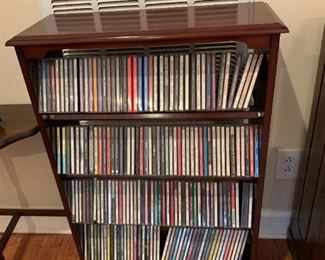 #10	CD Wood-like 4 shelf Cabinet - 22x8x35  There are two of these at $45 each	 $45.00 
