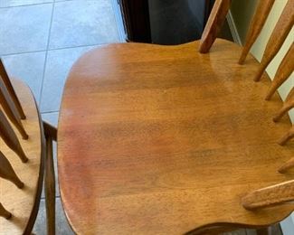 #14	4 Oak Dining Chairs - (as is finish cushions faded)	 $100.00 
