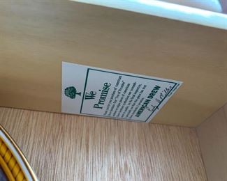 #17	American Drew China Cabinet w/3 Beveled Glass Top Doors w/lighted Top w/3 drawers * 2 Shelves w/2 glass Shelves - 60x19x33-89	 $275.00 
