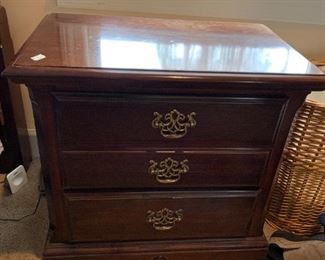 #27	Kincaid Bedside Table w/3 drawers - 26x16x25	 $65.00 
