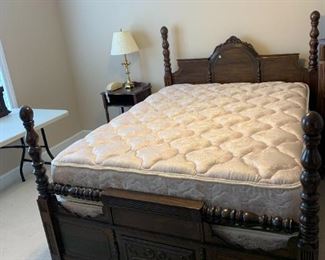 #33	Full Size Wood Headboard/footboard w/Mattress/Boxsprings	 $175.00 
