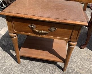 #69	Wood Side Table - Kroehler Brand w/1 Drawer - 24x16x24 - as is 	 $30.00 
