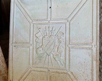 #78	White-Painted Cast Iron Fireplace w/Crest - 20x25.5	 $100.00 
