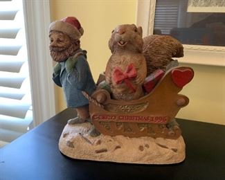 #86	Clark statue christmas 1996 squirral and old man 	 $45.00 
