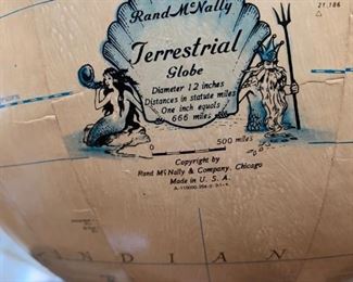 #91	globe of world Grand mcnalley 	 $30.00 
