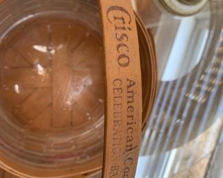 #92	Longerberger basket Crisco  red/blue strips 	 $30.00 
